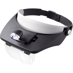 Toolcraft TO-5137803 Headband Magnifier LED 1.2x-3.5x Black