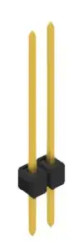 Pin header, 2 pole, pitch 2.54 mm, straight, black, 10046790