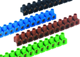 Connection terminal, 12 pole, 2.5 mm², clamping points: 12, black/blue/brown/green-yellow, screw connection, 16 A, 2055023