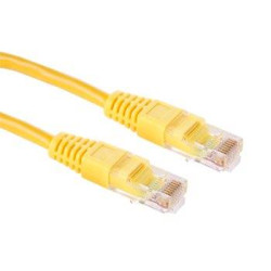 Przyłącze patchcord UTP cat5e; 0,25m; żółty