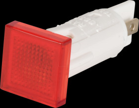 1.69.507.125/1301 Indicator, 28 V, bulb, 10 mm, square, red