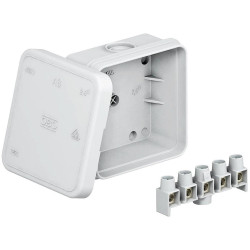 OBO Bettermann 2000024 Junction Box Grey 36x75x75mm IP55 With Terminal Cover