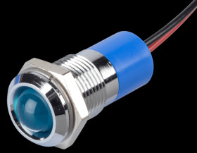 Q14P3CXXB12E Indicator LED, 12 V DC, 14 mm, wired, blue/BrC