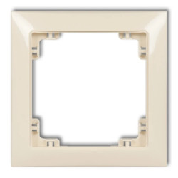 DECO Ramka uniwersalna pojedyncza z tworzywa DECO Soft beżowy 1DRSO-1