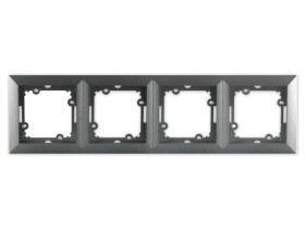 OPAL Ramka poczwórna grafitowa Ra-4 Op GR