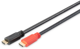 Connection cable, 30 m, black, HDMI plug type A, straight to HDMI plug type A, straight, AK-330105-300-S