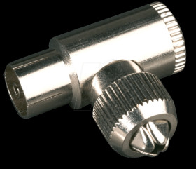 Metal coaxial angled socket