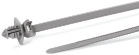 Cable tie, PA, (L x W) 161.4 x 4.7 mm, bundle-Ø 1 to 35 mm, gray, -40 to 150 °C, 157-00059