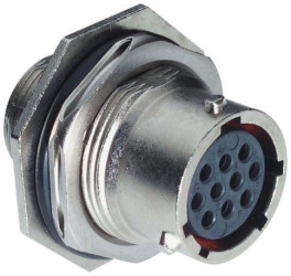 Złącze 10-pinowe Żeński Souriau Sunbank by Eaton Żeński Montaż na panelu MIL-DTL-26482 rozmiar 12