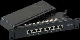 37737SW.8 Mini-Patchpanel STP Cat.6A, 10" 1U, bl.