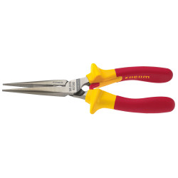 Facom 185A.20VE 1000V VDE Insulated Long Half-Round Nose Pliers 200mm