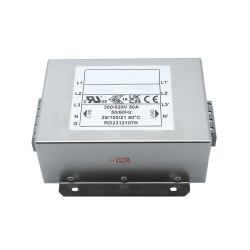 Filtr sieciowy 16A 3-fazowy 1MΩ 300/520 V AC 50 → 60Hz 4 x 1,2mH RS PRO Montaż w obudowie