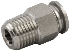 Złączka pneumatyczna R 1/4 męskie Wciskane 10 mm RS PRO Szybkozłączka wtykowa