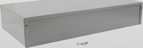 Steel/aluminum enclosure, (L x W x H) 406 x 203 x 76 mm, gray (RAL 7046), IP32, 1412Y