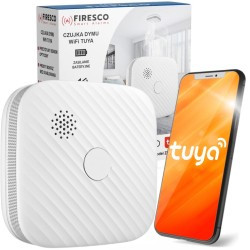 Czujnik dymu Firesco ZR153SW CB z WiFi aplikacja Tuya