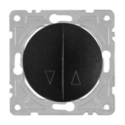 Włącznik żaluzjowy / roletowy, montaż podtynkowy, kolor czarny OVAL Electromalt, OVA1030B