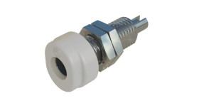 Gniazdo bananowe Żeński Połączenie lutowane typ Gniazdo bananowe Biały 16A Hirschmann Test & Measurement rozmiar 4 mm