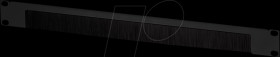 PN103B Brush plate for network and server racks, 1 U, black