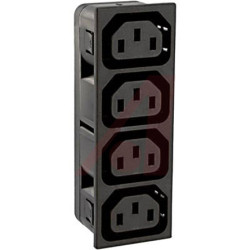 Złącze IEC IEC F, na Zatrzask Żeński 10A Proste liczba bezp None Szybkozłączne Schurter