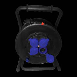 Przedłużacz bębnowy profesjonalny IP44. 4 gniazda 2P+Z (schuko). kabel gumowy olejoodporny. H07RN-F 3x2.5mm2. długość... OR-AE-1