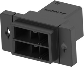 Plug housing, 6 pole, pitch 5.08 mm, straight, black, 1-179555-3