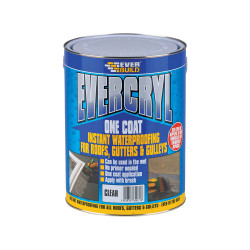 Everbuild EVCCL01 EVERCRYL&#xAE; One Coat Clear 1kg