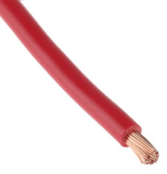 Jednożyłowy kabel sterowniczy CSA 10 mm², Maks. +70C 600 V Czerwony, RS PRO
