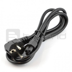 Przewód sieciowy do zasilaczy 3-pin (koniczynka) Akyga - długość 1,5m