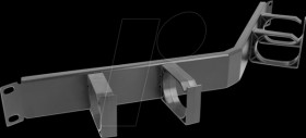 66667 19" Cable Management Routing Panel with 4 hooks angled 1U black