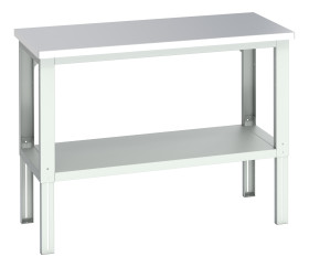 Stół warsztatowy szer. 750mm maks. obciążenie: 450kg Podstawowy stoł Blacha stalowa dł. 1500mm wys. 741 → 1140mm