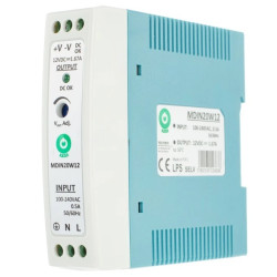 Zasilacz POS na szynę DIN 20W 12V DC 1,67A MDIN20W12