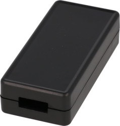 ABS miniature enclosure, (L x W x H) 65 x 30 x 15 mm, black (RAL 9005), IP54, 1551USB3BK