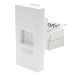 Moduł gniazda RJ45 Ethernet Cat6, kolor biały, moduł 1/2 kompatybilny z ramkami TAWOIA Glass