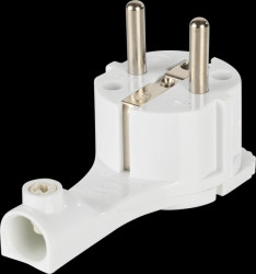 Earthing contact plug type EF - CEE 7/7, white