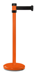 Słupek taśmy długość taśmy 2m Słupek odgradzający Ø 51mm Pomarańczowy