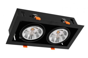 Oprawa Podtynkowa Plaza 2xGU10 AR111 Czarna ML4742 Milagro