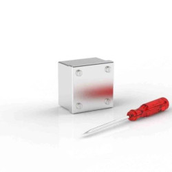 Puszka zaciskowa, Stal nierdzewna 304 Satynowy 1 Knockouts 75mm x 75 mm x 50mm RS PRO