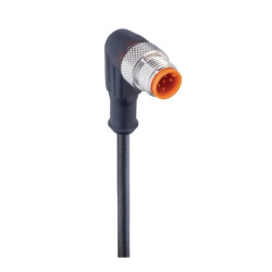 Kabel konfekcjonowany jednostronnie złącze M12 męskie kątowe 5-pinowe kodowanie A PUR czarny RSWT 5-228/2 M