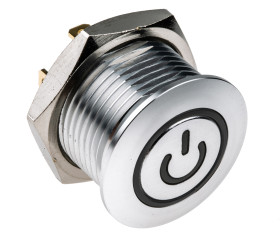 Nasadka przełącznika Chwilowy SPST średnica wycięcia 16mm, montaż panelowy RS PRO