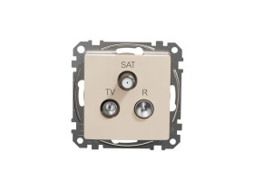 SEDNA DESIGN & ELEMENTS Gniazdo telewizyjne R/TV/SAT przelotowe (7dB) beżowy SDD112484 SCHNEIDER ELECTRIC