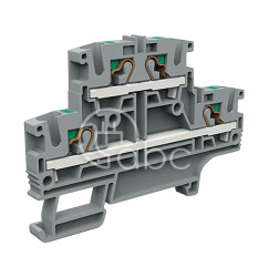 Złącze push-in 4 mm², 2-piętrowe, szare, EFD.4/GR
