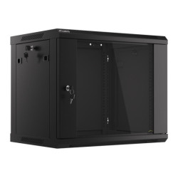 Szafa instalacyjna rack wisząca - 19'' 9U 600x450mm - czarna - Lanberg WF01-6409-10B