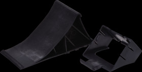 Trailer - brake chock/wheel chock with holder