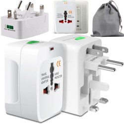 Adapter podróżny UK/Europa/Świat Uniwersalny 10A/250V Pokrowiec