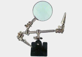 Uchwyt montaż. trzecia ręka z lupą HY-390