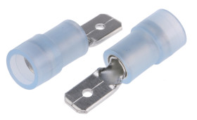 Konektor płaski Męski 4.8 x 0.8mm 1,5 → 2,5 mm², 16 → 14 AWG długość 20mm Izolacja: Izolowane Cyna