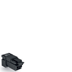 WAGO 890-802/011-000 2 Pole 16A 4.4mm PCB Mount Socket Angled Black