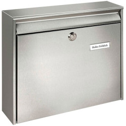 Burg W&#xE4;chter 20200 BORKUM Letterbox Spacious Stainless Steel Silver