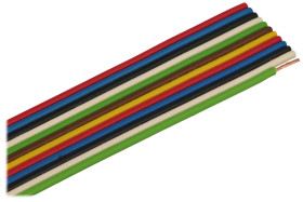 Przewód; wstążkowy; TLWY; 12x1,00mm2; 1,00mm2; wielokolorowy; PVC; -30...+70°C; 150V; zwój 50m; Technokabel; RoHS