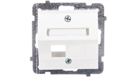 As Obudowa Gniazda Komputerowego Pojedynczego Skośna Ecru Gpk-1Gs/P/27